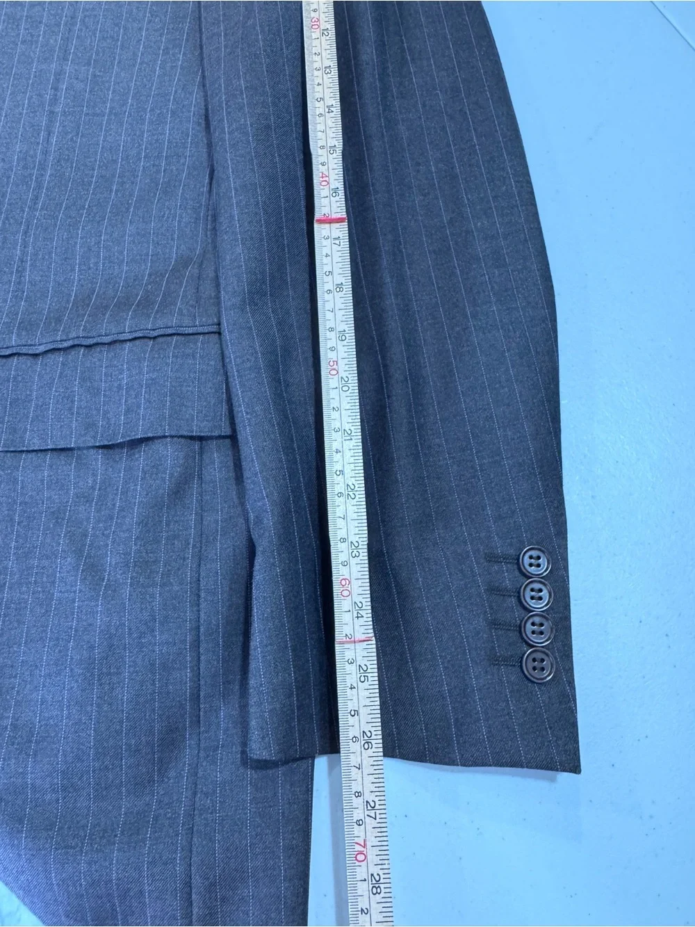 Canali Men Brown‎ Pinstripe Wool Blazer Made In Italy 52 EU / 42 US L